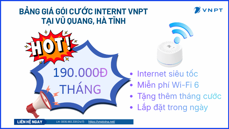 Lắp mạng VNPT tại Vũ Quang Lắp mạng VNPT tại Vũ Quang