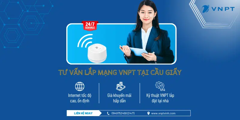 Hướng dẫn lắp mạng VNPT tại Cầu Giấy