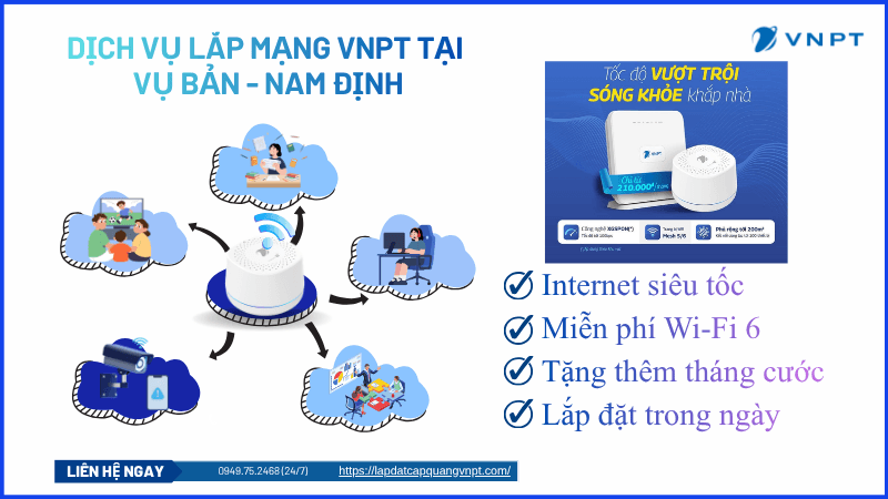 Lắp mạng VNPT Vụ Bản