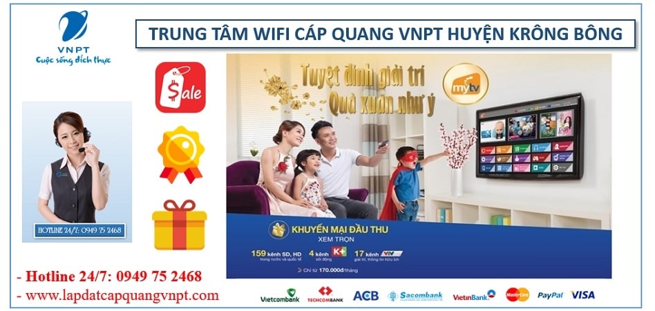 Lắp mạng cáp quang VNPT Krông Bông