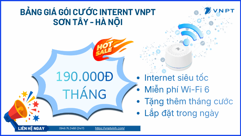 Lắp mạng VNPT tại Sơn Tây Lắp mạng VNPT tại Sơn Tây