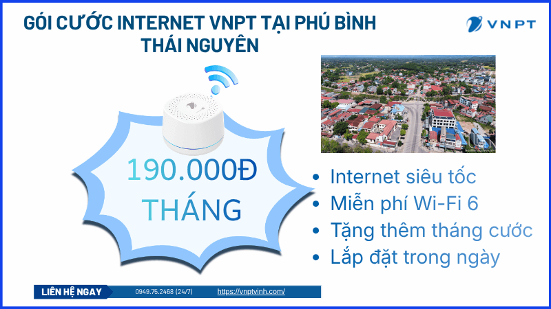 Lắp đặt mạng VNPT Phú Bình