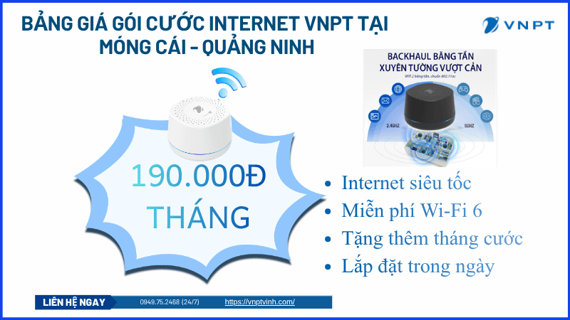 Lắp mạng VNPT tại Móng Cái