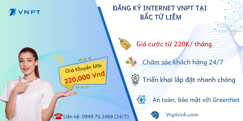 Lắp mạng WiFi VNPT quận Bắc Từ Liêm Lắp mạng WiFi VNPT quận Bắc Từ Liêm