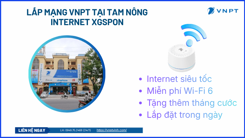 Lắp mạng VNPT Tam Nông
