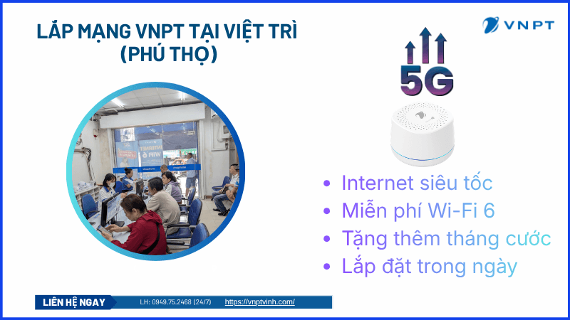 Lắp mạng VNPT Việt Trì