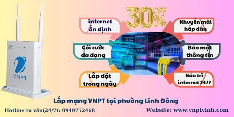 Lắp mạng VNPT phường Linh Đông