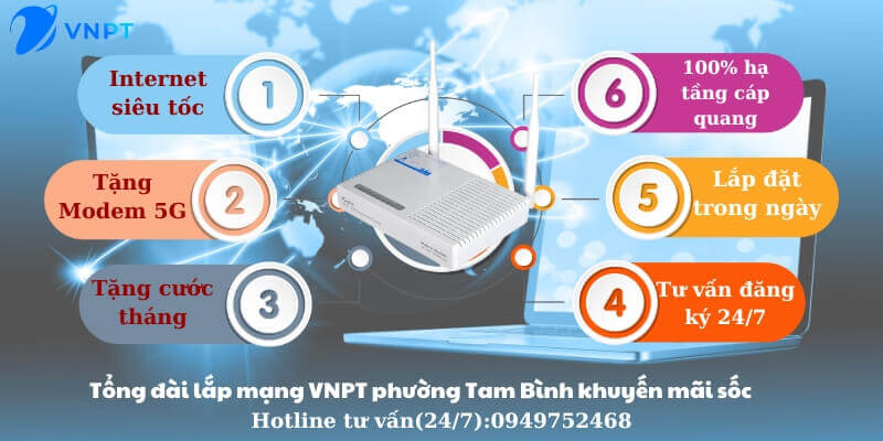 Lắp mạng VNPT phường Tam Bình