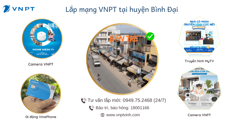 Lắp mạng VNPT huyện Bình Đại