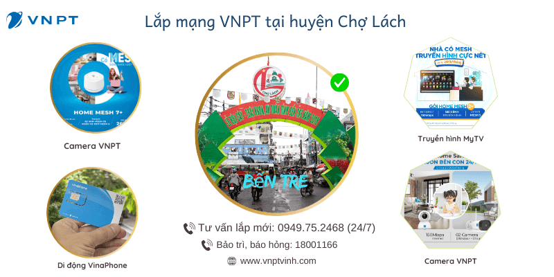 Lắp mạng VNPT huyện Chợ Lách