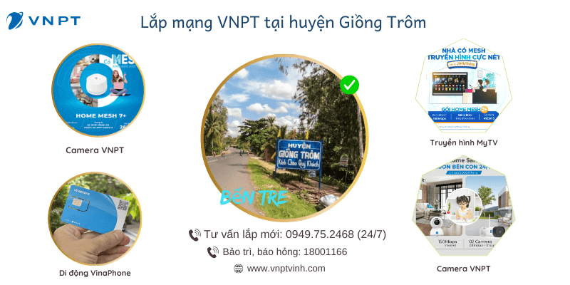 Lắp mạng VNPT huyện Giồng Trôm