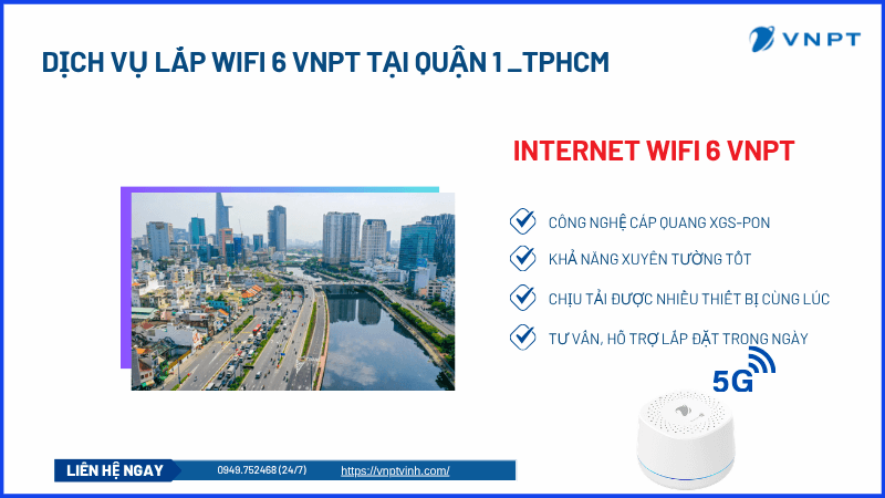 Lắp WiFi VNPT Quận 1 giá bao nhiêu