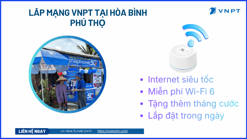 Lắp mạng VNPT Hòa Bình