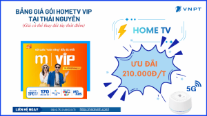 Bảng giá gói cước HomeTV tại Thái Nguyên