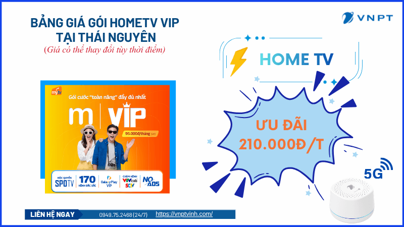 Bảng giá gói cước HomeTV tại Thái Nguyên Bảng giá gói cước HomeTV tại Thái Nguyên