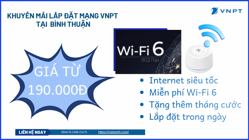 Lắp đặt mạng VNPT Bình Thuận