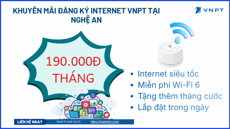 Lắp đặt mạng VNPT Nghệ An