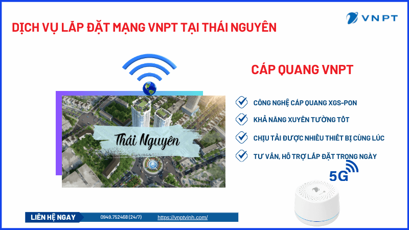 Lắp đặt mạng VNPT Thái Nguyên Lắp đặt mạng VNPT Thái Nguyên
