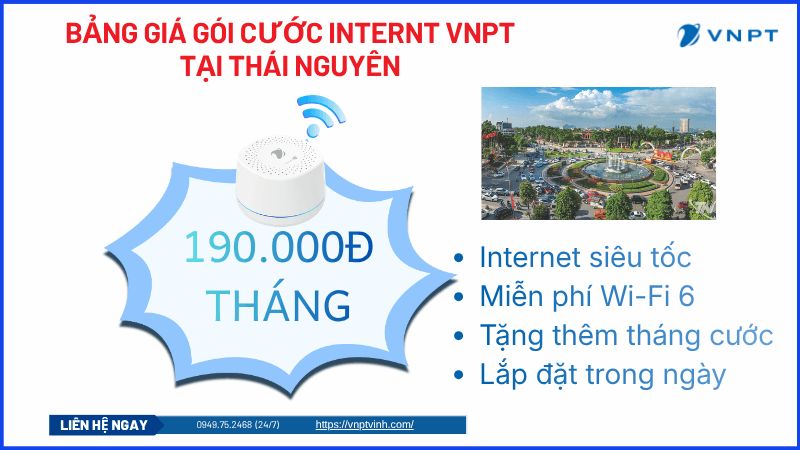 Lắp Internet VNPT Thái Nguyên