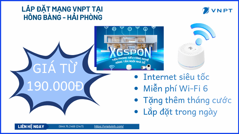 Lắp mạng VNPT Hồng Bàng