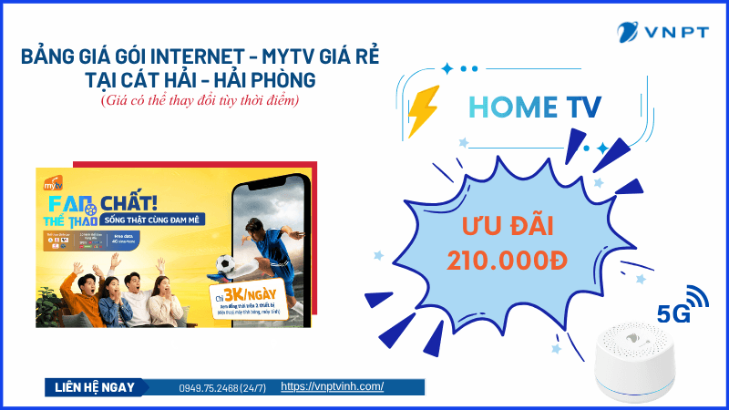 Lắp đặt mạng VNPT Cát Hải
