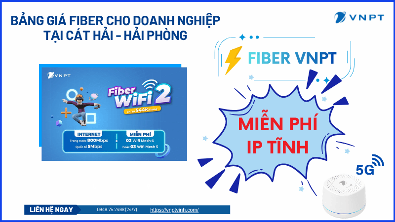 Lắp đặt mạng VNPT tại Cát Hải