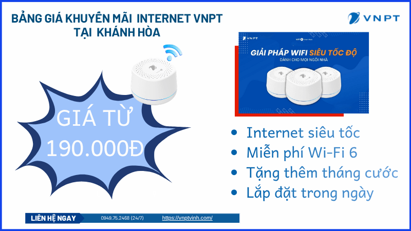 Lắp mạng VNPT Khánh Hòa