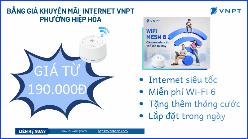 Lắp mạng VNPT phường Hiệp Hòa Lắp mạng VNPT phường Hiệp Hòa