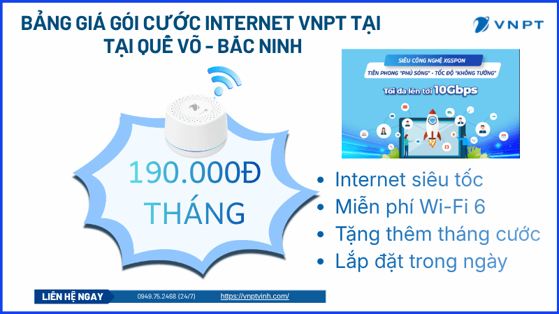 Lắp mạng VNPT Quế Võ Lắp mạng VNPT Quế Võ