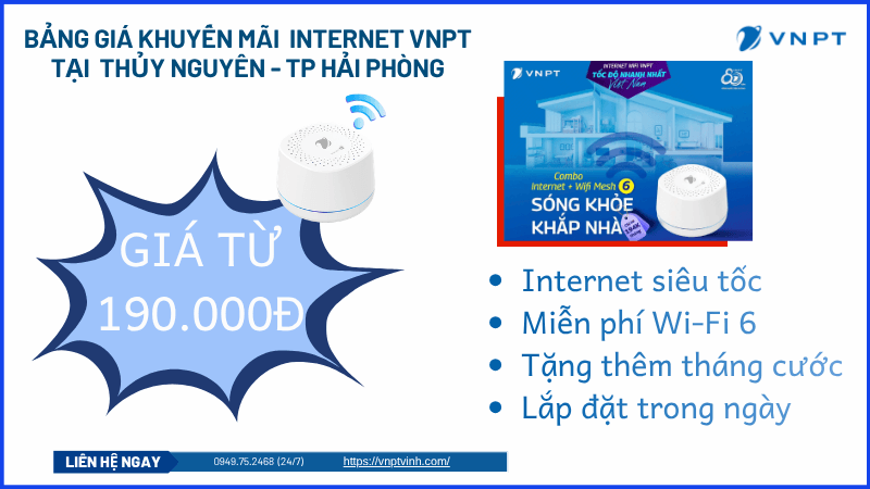 Lắp mạng VNPT tại Thủy Nguyên
