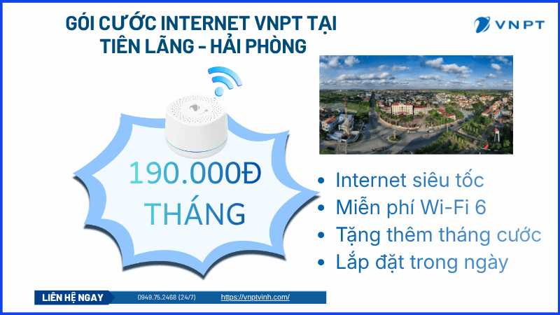 Lắp mạng VNPT tại Tiên Lãng
