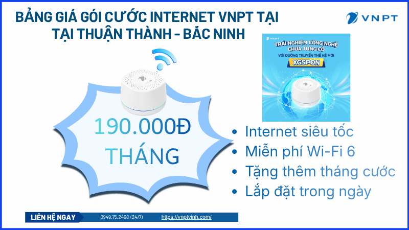 Lắp mạng VNPT Thuận Thành