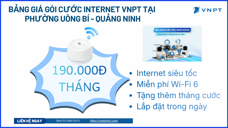Lắp mạng VNPT Uông Bí