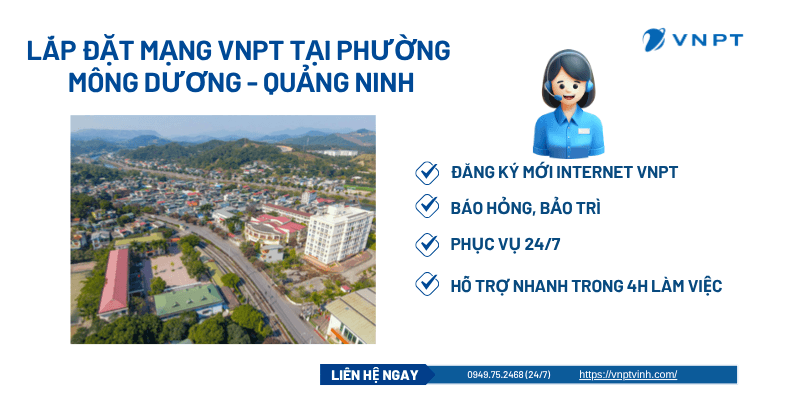 Lắp đặt mạng VNPT phường Mông Dương