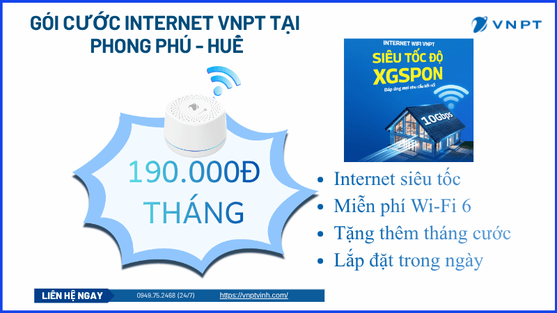 Lắp mạng VNPT Phường Phong Phú