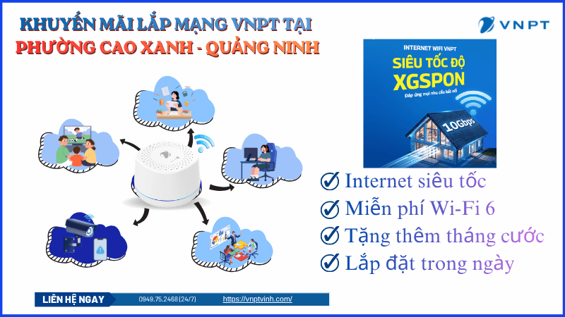 Lắp mạng VNPT tại Cao Xanh, Quảng Ninh